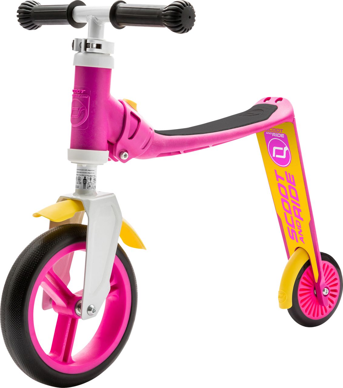 Scoot and Ride Laufrad / Dreirad | Highwaybaby | Pink-Gelb