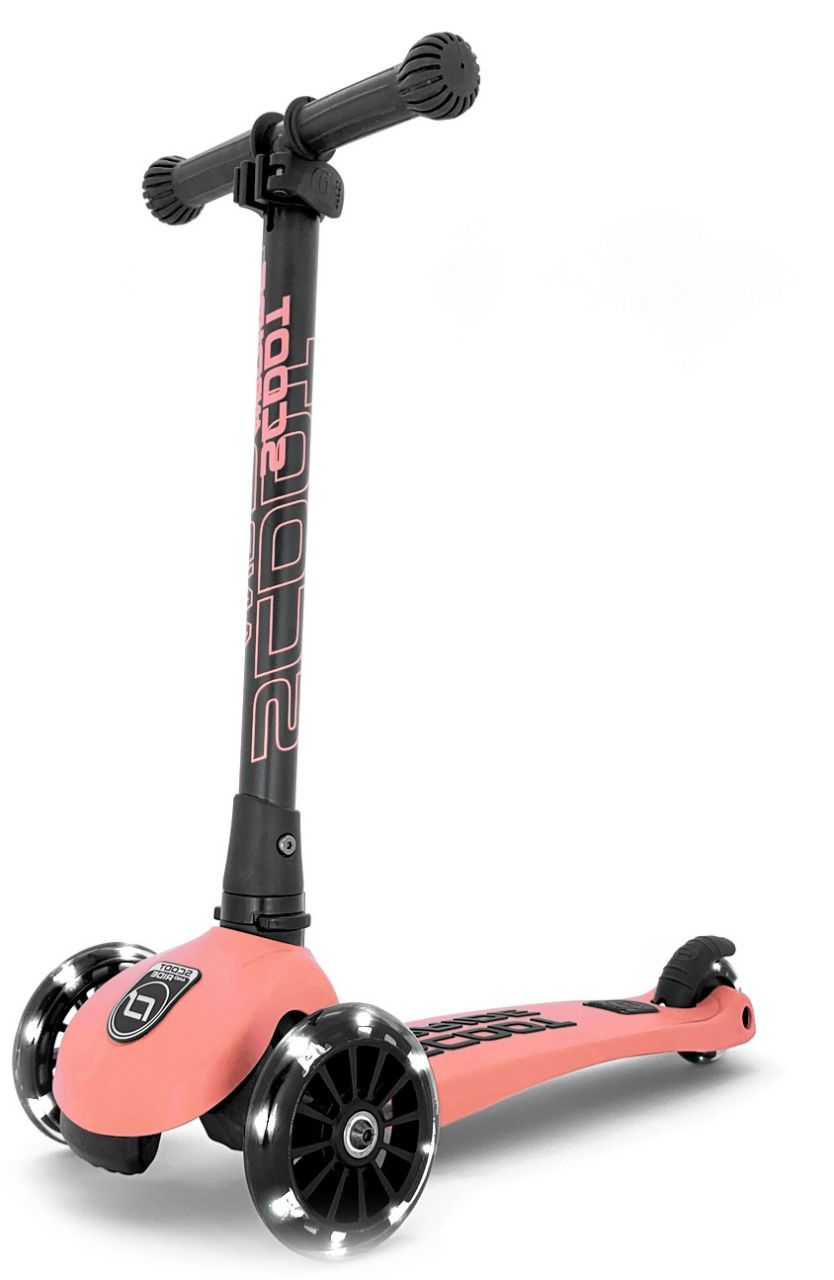 Scoot and Ride Mini Scooter | Highwaykick 3 LED | Peach